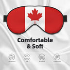 Cute Canada Flag Sleep Mask for Women Men Soft Breathable Eye Mask with Adjustable Strap for Home Bed, Sofa, Travel