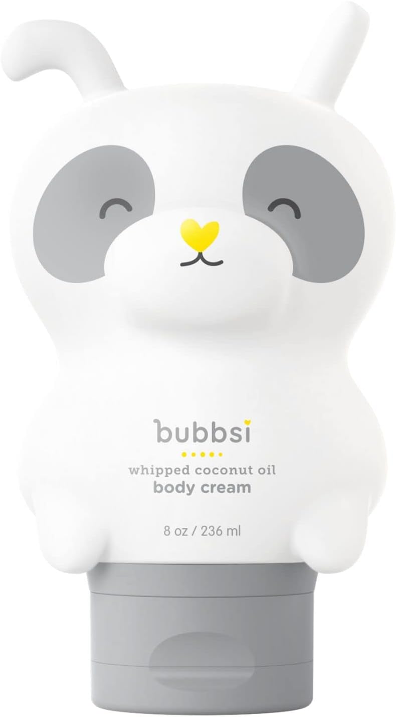 Bubbsi Whipped Coconut Oil Baby Lotion for Eczema, Dry Skin, Baby Acne, KP | Organic Coconut Oil, Shea Butter, Vitamin E | Light, Natural Scent | EU Compliant, Vegan (Refillable, 8oz)
