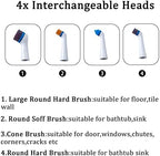Electric Cleaning Brush with 4 in 1 Multiple Brush Heads,Indoor Household Cordless Motorized Brush for Bathroom Toilet Kitchen Tile Crevice