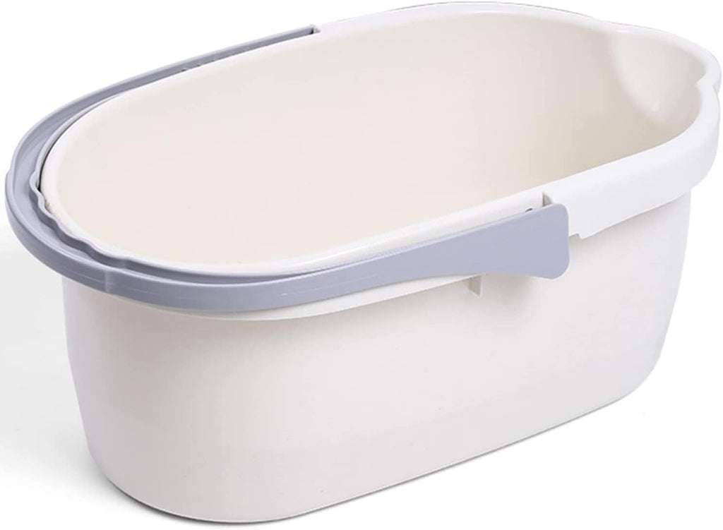 Haundry 4.5 Gallon Cleaning Bucket, Good Grips Household Mop Bucket for Cleaning Supplies, Cleaning Caddy Organizer Basket with Handle, 17.1L, White