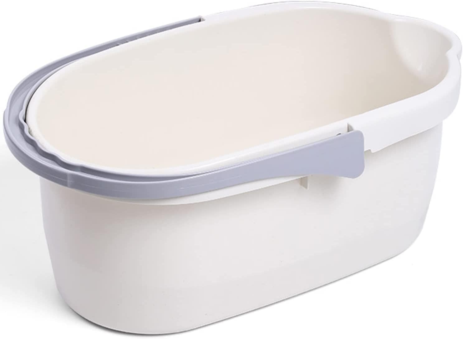 Haundry 4.5 Gallon Cleaning Bucket, Good Grips Household Mop Bucket for Cleaning Supplies, Cleaning Caddy Organizer Basket with Handle, 17.1L, White