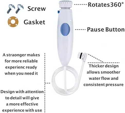 Oral Hygiene Accessories Standard Water Hose Plastic Handle for Waterpik Oral Irrigator for Waterpik Wp-100 Wp-450 Wp-250 Wp-300 Wp-660 Wp-900