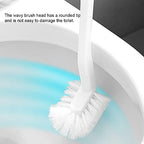 Baffect Curved Toilet Brush Plastic Long Antislip Grip Handle Toilet Cleaning Brushes Strong Decontamination Hanging Portable Toilet Bowl Brush Bathroom Accessories