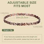 MagEnergy Copper Ankle Bracelet for Women, Christian Magnetic Anklets with 3500 Gauss Magnets, Adjustable Biblical Cross Anklet, Jewelry Gift