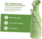 ABOOFAN Ceramic Floral Pot Creative Green Decorative Vase for Home Decor Premium Ceramic Plant Holder for Flowers Modern Miniature Flower Arrangement for Any Room