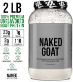 NAKED Goat - Pasture Fed Goat Whey Protein Powder from Small-Herd Wisconsin Dairies, 2Lb Bulk, GMO Free, Soy Free. Easy to Digest - All Natural - 23 Grams of Protein - 30 Servings
