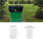WAIKAS Trash Bag 30 Gallon, 10 Count, Big Garbage Bags, No Flaps/Ties,Thickness, 78x88cm,33.5g/pc, Unscented, Black