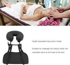Fockety Massage Table Face Cradle, U Shape Universal Adjustable Height Massage Face Cradle with Hand Rest, PU Leather Folding Massage Table Headrest Pillow for Massage Tables Headrest