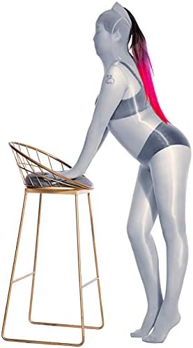 BEFASY Unisex 8D Plus Size Shiny Glossy Full Bodystocking Ultrathin Nylon Sheer Bodysuit Catsuit with Hood Gloves