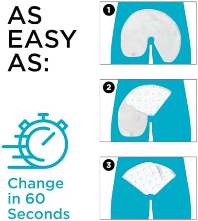 QuickChange Men's Incontinence Wrap, Maximum Absorbency Catheter Alternative for Males with Reduced Mobility | 17 Ounce Capacity, Adjustable Size, 50-Count