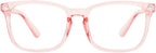 MEETSUN Blue Light Blocking Glasses Women Men, Anti Eye Strain Headache (Sleep Better),Computer Glasses UV400 Lens (Transparent Pink Frame)