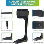 Komzer AFO Drop Foot Brace, Medical Ankle Foot Orthosis, Lightweight Foot Support Stabilizer, Drop Foot Postural Correction Brace for Men and Women (S-Right)