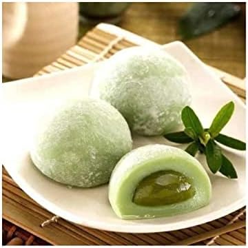 Japanese Style Green Tea Rice Cake Mochi Daifuku 7.4 Oz / 210g (Pack of 1) by Walong Marketing Inc.
