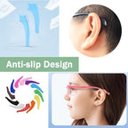 OPUGIT Eyeglass Ear Grips Hook, Anti-Slip Soft Comfortable Silicone Ear Hook, Eye glass Temple Tips Sleeve Retainer 10 Pairs