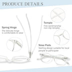 NORPERWIS 5 Pairs Reading Glasses - Standard Fit Spring Hinge Readers Glasses for Men and Women (5 Pack Transparent, 2.50)