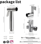 Handheld Bidet Sprayer for Toilet Kit,Stainless Steel Muslim Shower Toilet Bidet Faucets Attachment Set with T-Valve,Adjustable Water Pressure,Toilet Hose Sprayer,Cloth Diaper Spraye for Baby Wash