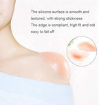 Silicone Shoulder Pads for Womens Clothing, Anti-Slip Shoulder Push-Up Pads Invisible Breathable Enhancer Reusable, 3 Pairs (Pink)