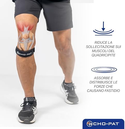 Cho-Pat Patella Knee Strap, Fully Adjustable Support for Runner’s Knee, Chondromalacia, and Knee Pain, OSFM