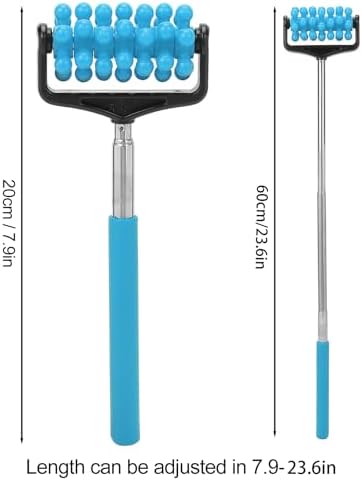 Ymiko Massage Stick, Yoga Massage Stick for Men and Women Granular Body Massage Tool Telescopic Roller Massage Stick Home Neck Leg Back Body Massage Stick(Sky Blue)