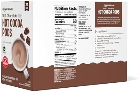 Happy Belly Hot Cocoa Pods, Milk Chocolate, 24 Count