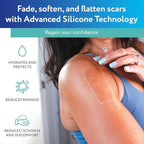 ScarAway Advanced Clear Silicone Scar Sheets, Medical Grade Silicone Strips (1.5" x 3") Scar Treatment and Prevention for Surgical, Burn, Body, Hypertrophic & Keloid Scar Treatment, 6 Clear Sheets
