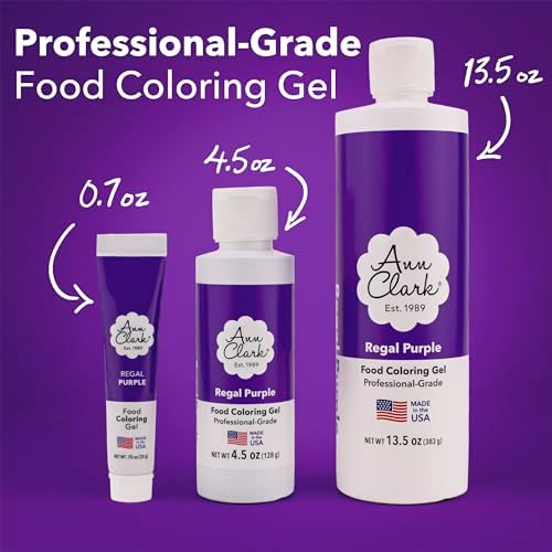 Ann Clark Regal Purple Food Coloring Gel .70 oz. Professional Grade Made in USA
