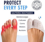 Dr. Frederick's Original All-Day Comfort Toe Sleeves - 4 ct - Gel Toe Caps with Metatarsal Pads for Pain Relief - Breathable Design for Men & Women