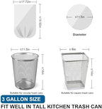 3 Gallon Trash Bags Drawstring 0.96 Mil - 120 Count 12 Liter Small Garbage Bags for Bathroom, Strong White Unscented Plastic Wastebasket Bin Liners for Toilet Office and Bedroom