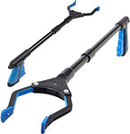 Grabber Reacher Tool - 26" Steel Portable Pick Up Stick - Strong Grip Magnetic Tip for Store Shelves Lightweight Garbage Litter Trash Picker Claw Grabber Tool for Elderly - by Luxet (Blue)