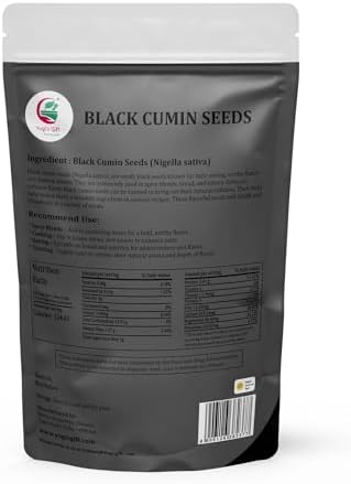 Black Cumin Seeds 1 LB, Nigella Sativa, 100% Pure & Natural, Premium Quality Kalonji Seeds, Perfect for Seasoning, Cooking, Sprouting & Herbal Uses - By Yogi’s Gift®