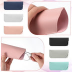 6 Pack Soft Eyeglass Cases for Women, Slim Reading Eyeglasses Cases Leather Eyeglass Case Portable Pu Leather Glasses Sunglass Pouch Travel Glass Case for Men Woman（6 Colors）
