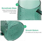 Hemoton Milk Frothing Pitcher Cup Clear Glass Espresso Steaming Pitcher Measuring Cups with Scale Cappuccino Pitcher Creamer Cup for Latte Art Green