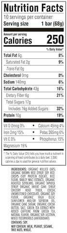 CLIF BAR - Energy Protein Bars - Cool Mint Chocolate with Caffeine - Made with Organic Oats - Energy Bars - Non-GMO - (10 Pack)