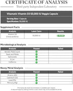 Vitamatic Vitamin D3 50,000 IU (as Cholecalciferol), Once Weekly Dose, 1250 mcg, 60 Veggie Capsules 1 Year Supply, Progressive Formula Helping Vitamin D Deficiencies (60 Count (Pack of 1))