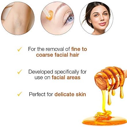 GiGi Facial Honee Wax - Hair Removal Wax for Face and Sensitive Skin, 8 oz