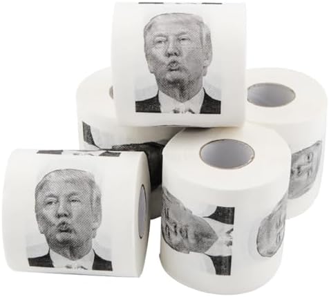 Donald Trump Toilet Paper Roll, Funny Political Humor Joke Gift, Gimmick Gifts for Republicans and Democrats