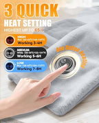 Heating Pad for Neck, 5000Amh Heated Scarf Rechargeable with Light Button, 3 Heating Levels Heated Neck Wrap for Pain Relief, Electric Heated Pad for Men & Women, Valentine's Day Gifts