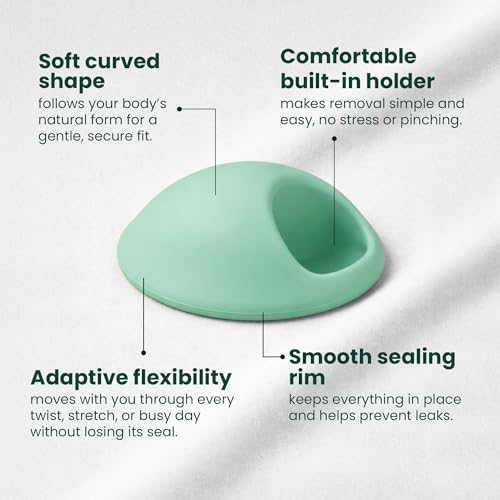 Shordy Reusable Menstrual Disc Set of 2 (Small & Large) Soft, Medical-Grade Silicone Period Discs with Easy-Grip Removal Leakproof 12-Hour Comfort Disco Menstrual – Alternative to Pads, Cups & Tampons