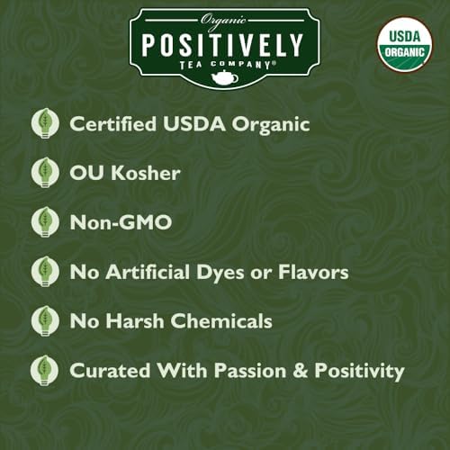 Organic Positively Tea Company, Jasmine Green Tea, Loose Leaf, 16 Ounce