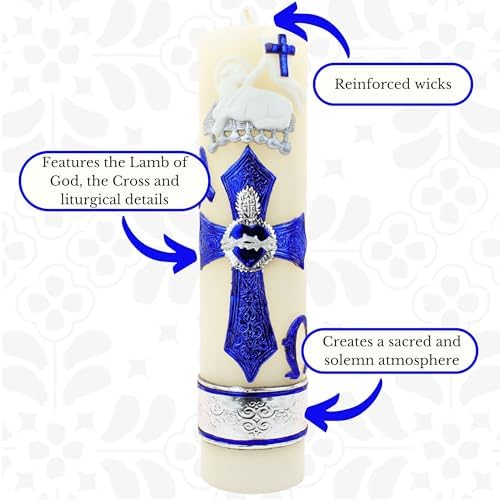 Cirios religiosos catolicos Grandes - Cirio Pascual catolico - sirios catolicos Grandes - Saint Prayer Candles - Our Lady of Guadalupe Religious Candles - Catholic cirios pascuales