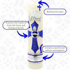 Cirios religiosos catolicos Grandes - Cirio Pascual catolico - sirios catolicos Grandes - Saint Prayer Candles - Our Lady of Guadalupe Religious Candles - Catholic cirios pascuales