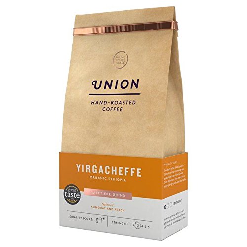 Union Coffee Organic Light Roast Cafetiere Grind - Yirgacheffe Ethiopia - 200g