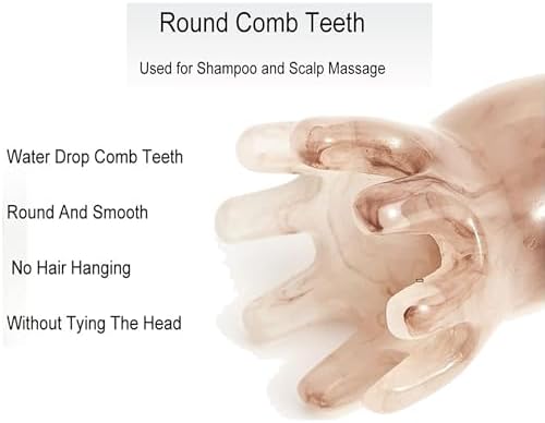 2 Pcs Octopus Head Massage Comb Scalp Massaging Tools for Relaxation. This Octopus Massage Tool is a Versatile Massage Device, Made of Resin, Perfect for Scalp Care and Christmas Gifts.