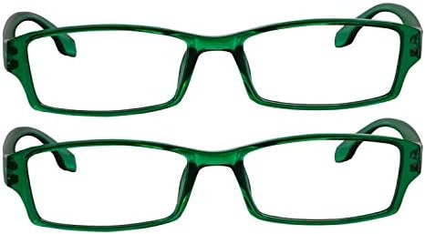 TruVision Readers OTC Reading Glasses, Comfort Spring Hinges for Men and Women, 9501-2 Pk