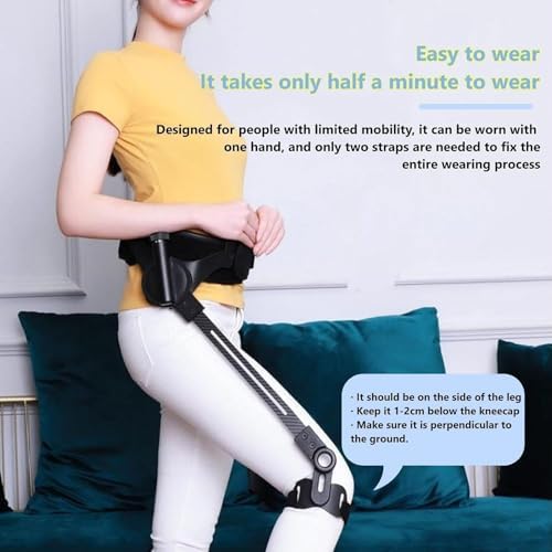 Power Walking Aid, Exoskeleton Legs Rehab Training Equipment, Assistance Products, 3 Level Adjustable Strength, Mobility Walking Aids for Disabled and Elderly Leg Walking Training (S, Right)
