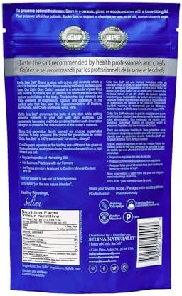 Celtic Sea Salt Light Grey Coarse – Unrefined Mineral Salt, 70+ Trace Minerals, Sustainably Harvested, GMP Certified – Cooking, Finishing, Hydration, Grinder Use – ½ Pound Resealable Bag