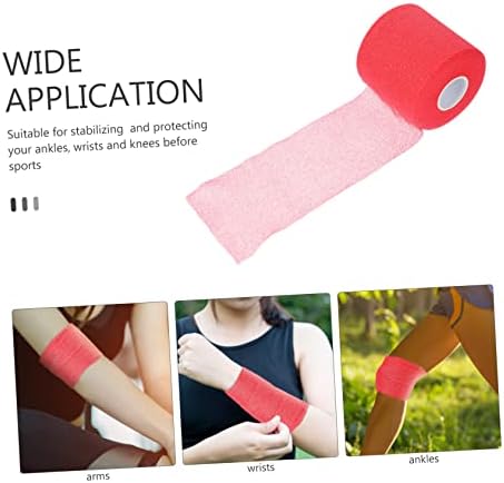 1Roll Portable Athletic Wrap Cuttable Sports Tape for Badminton Grip Skin Friendly Underwrap for Injury Support Lightweight Durable for Athletes