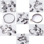 SNAWOP Dental Matrix 50μm Sectional Contoured Metal Matrices 100PCS Full Set Matrix System+2 Rings