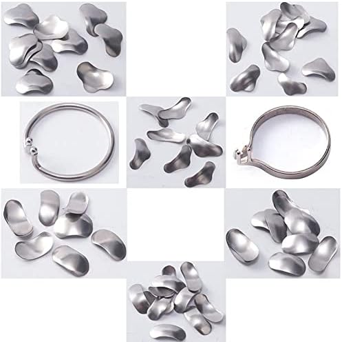SNAWOP Dental Matrix 50μm Sectional Contoured Metal Matrices 100PCS Full Set Matrix System+2 Rings