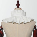 Women's Pleated Ruffle Collar Ruff Neck Shawl Detachable Victorian Elizabethan Costume